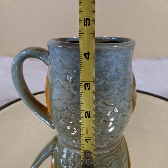 Ceramic Owl Bird Coffee Mug Cup Color Fade Boho Chic - Picture 3 of 5